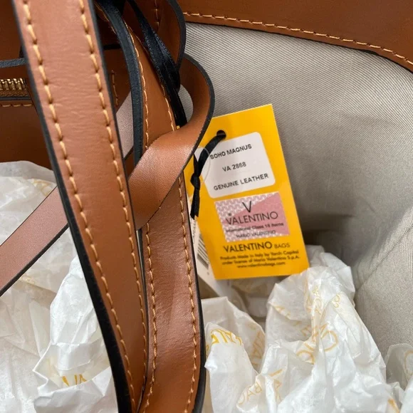 NEW! VALENTINO BY MARIO VALENTINO MAGNUS SOHO MONOGRAM LEATHER TOTE - Picture 14 of 16